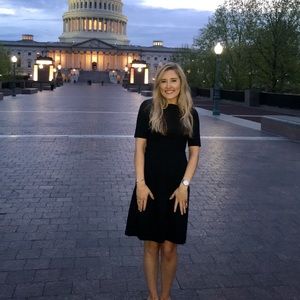 Banana Republic fitted dress with front wrap